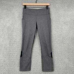 Lululemon Wunder Under Crop leggings size 6 gray black